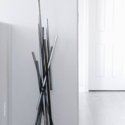 Modern Metal Sculpture Abstract Art Floor Standing Decor Contemporary Mid Century - thumbnail 4