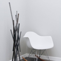 Modern Metal Sculpture Abstract Art Floor Standing Decor Contemporary Mid Century - thumbnail 3