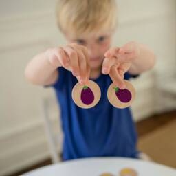 Farmers Market Matching Game Wooden Montessori Toy For Toddlers - thumbnail 4