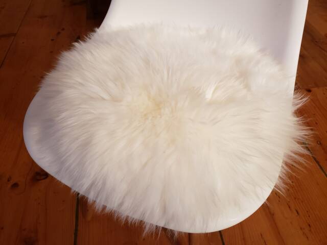 Seat Cover/Pad Made Out Of Natural Lambskin Sheepskin Colour White 40cm - image 1