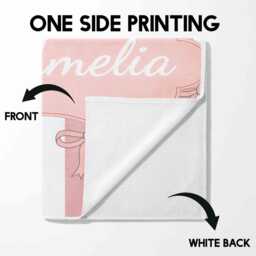 Personalised Pink Bow Stripe Towel - Custom Name Baby Bath Cute Nursery Accessory Striped Girl Gift Soft Absorbent Fabric - thumbnail 2
