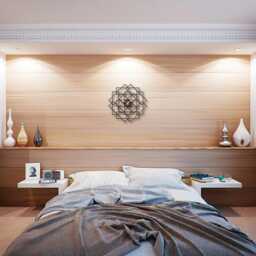 Wall Clock - Wood Square, Big Clock, Square Wooden Simple Modern Silent Large Dark Oak Clocks - thumbnail 2