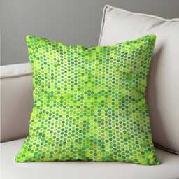 Green Honeycomb Throw Pillow Cover, Modern Geometric Cushion Case With Hexagon Pattern, Fresh Vibrant Accent For Sofa Or Bedroom Decor - thumbnail 4