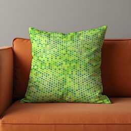 Green Honeycomb Throw Pillow Cover, Modern Geometric Cushion Case With Hexagon Pattern, Fresh Vibrant Accent For Sofa Or Bedroom Decor - thumbnail 2