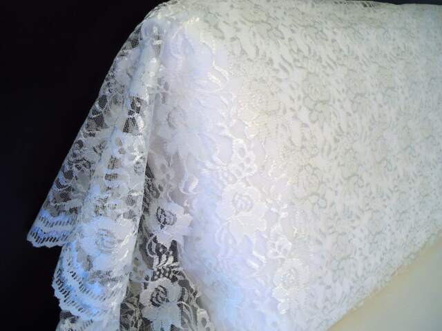 White Organza Lace Pillow Shams French Country Standard Pillowcases - Set Of 2 - image 1