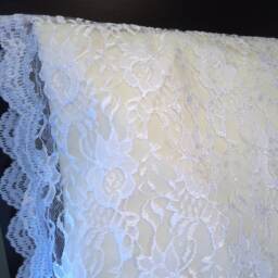 White Organza Lace Pillow Shams French Country Standard Pillowcases - Set Of 2 - thumbnail 4