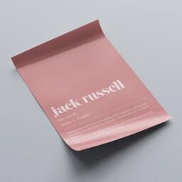 Jack Russell Definition Print - Customisable Dog Illustration Wall Art Minimalist Home Office Decor - thumbnail 3