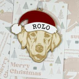 Personalised Pet Christmas Bauble/Ornament With Name - Dog Labrador 026 - thumbnail 3