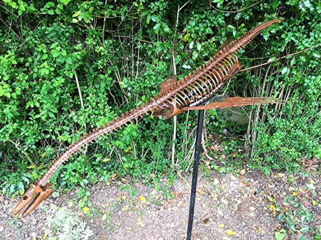 Plesiosaurus Skeleton 2M Steel Sculpture - image 1