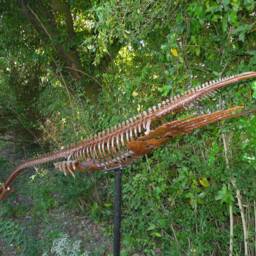 Plesiosaurus Skeleton 2M Steel Sculpture - thumbnail 2