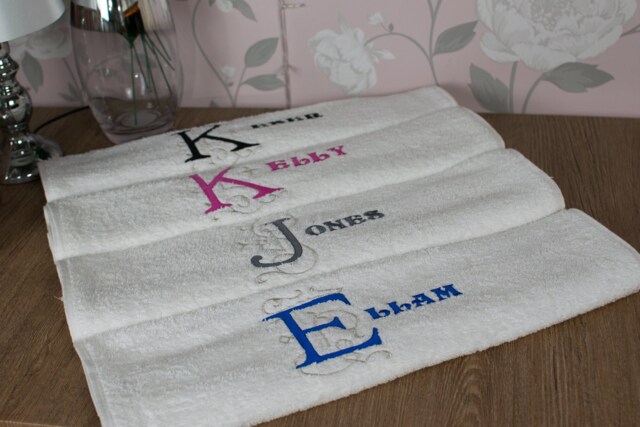 Personalised Embroidered Monogram Hand Towel, Plush Soft Towels New Home Personalized Gift Bathroom Decor Custom Towel - image 1