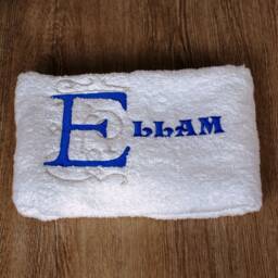 Personalised Embroidered Monogram Hand Towel, Plush Soft Towels New Home Personalized Gift Bathroom Decor Custom Towel - thumbnail 3