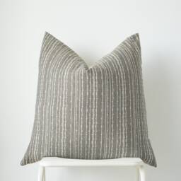 Sage Green Striped Pillow Cover Hmong Batik Textile - thumbnail 2