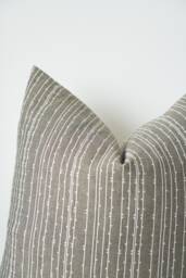 Sage Green Striped Pillow Cover Hmong Batik Textile - thumbnail 1