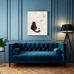 Japanese Cat Art Print, Prints, Wall Art, Portrait Art - thumbnail 2