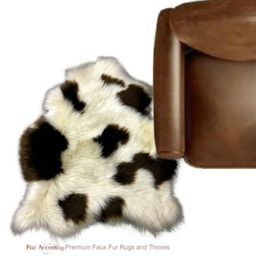 Faux Fur Area Rug - Shaggy Icelandic Sheepskin, Hollister Shape - thumbnail 1