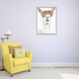 Llama Watercolor Art Print Signed Wildlife Illustration, Eco-Friendly - thumbnail 2