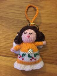 Hand Knitted Christmas Angel Tree Decorations