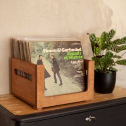 Minimalist Baltic Birch Vinyl Record Storage Box - Lp Album Organizer - thumbnail 2