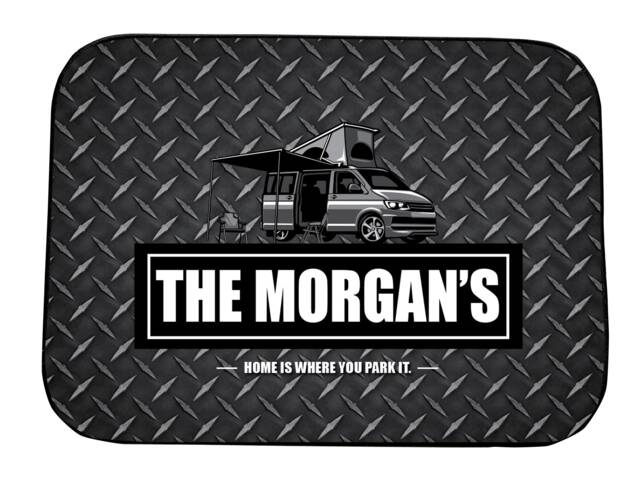 Personalised Camper Van Mat - Pop Top Motorhome Door 44cm X 32cm Indoor Use - image 1