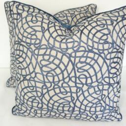 "Luxury Designer Pillow Cover - Pierre Frey ""Shibao" - thumbnail 3
