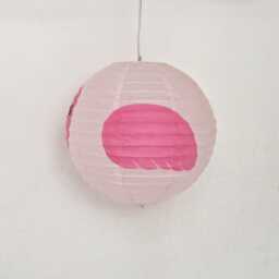 Pink Flamingo Lantern Hand Painted On Rice Paper Japanese Interior Decoration Flamingo Lamp Children's Room & Baby Nursery - thumbnail 2