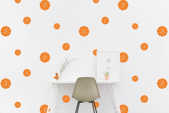 Basketball Wall Decal Pattern Nba Fiba Ball Sport Kids Room Wall Sticker Bedroom Living Wallpaper Vinyl Decals Home Decor Stickers - image 1