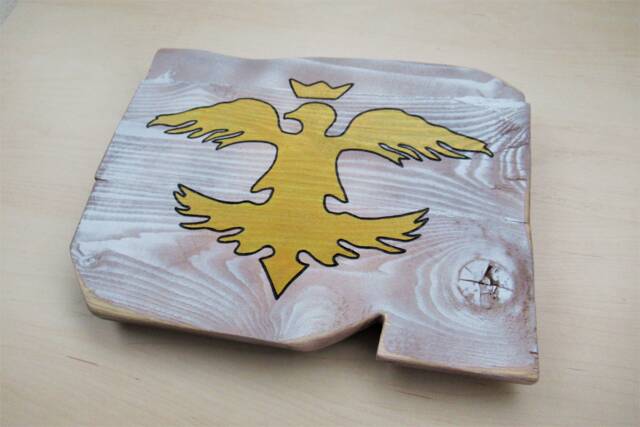 The Huns Wall Art - Attila The Hun, Hunnic Empire Banner, Huns Art, Wood Medieval Flags 100% Handmade