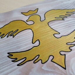 The Huns Wall Art - Attila The Hun, Hunnic Empire Banner, Huns Art, Wood Medieval Flags 100% Handmade - thumbnail 2