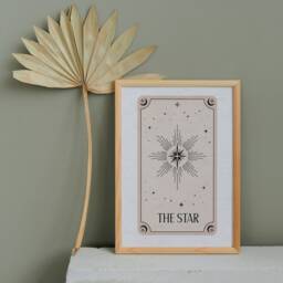 The Star Tarot Print - Boho Wall Art, Celestial Prints, Mystical Neutral Decor, Astrology Posters, Card, Horoscopes - thumbnail 2