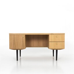 Desk in A Minimalist Scandinavian Style Made Of Veneered Oak Wood D-B01 - thumbnail 3