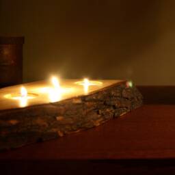 Personalized Rustic Wood Tealight Holder - 5Th Anniversary Gift - thumbnail 2
