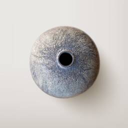 Earth Tones Stoneware Vase Hand-Built Wabi Sabi Sculpture Japandi Minimal Home Accent Decor - thumbnail 3