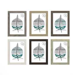 Rustic Wood Grain Photo Frame, Shabby Chic Style, Natural White Grey Black - thumbnail 2