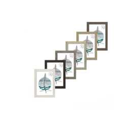 Rustic Wood Grain Photo Frame, Shabby Chic Style, Natural White Grey Black