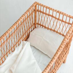 White Linen Pillow Cover - Natural Cases For Baby, Toddler Deep Envelope Enclosure - thumbnail 2