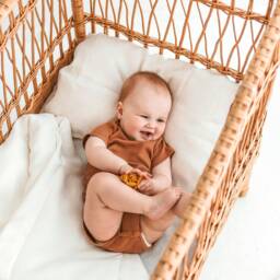 White Linen Pillow Cover - Natural Cases For Baby, Toddler Deep Envelope Enclosure - thumbnail 1