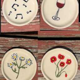 Ring Dish - Pill Holder Small Trinket Dainty Heart Flower Gift - thumbnail 3