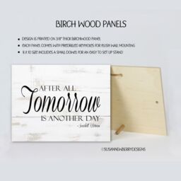 Tomorrow Is Another Day. Print, Canvas, Birchwood Wall Art - Scarlett O'hara Quote Gone With The Wind Decor - thumbnail 3