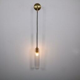 Wall Sconce With Prism Glass, Bathroom Light, Mid-Century Modern, Brass Vanity Fixture, Lighting - thumbnail 3