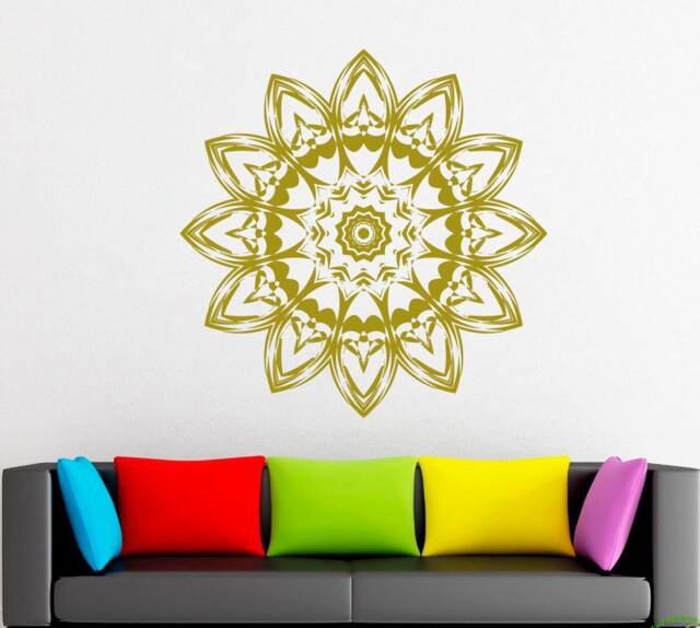 Mandala Flower Wall Decal Removable Vinyl Yoga Decor 2132 - image 1