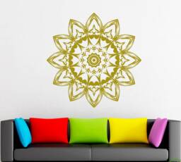 Mandala Flower Wall Decal Removable Vinyl Yoga Decor 2132 - thumbnail 1