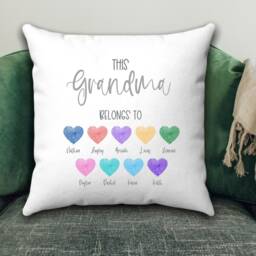 This Grandad Belongs To, Personalised Cushion, Present, Fathers Day Gift For Grandad, From Grandchildren, Thumbprints, Cushion - thumbnail 2