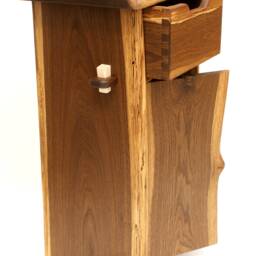 Live Edge Nightstand Pair, Sideboard, Bedside, Side Table, Waney Edge, Natural Fumed Oak - thumbnail 4