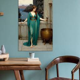 Circe Inspired By John William Waterhouse, Home D??cor, Canvas Print Art Framed - thumbnail 3
