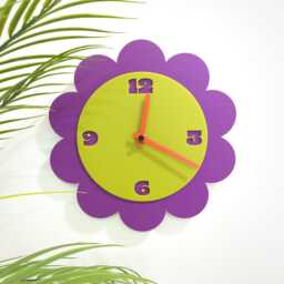 Mod Flower Layered Acrylic Wall Clock - thumbnail 3