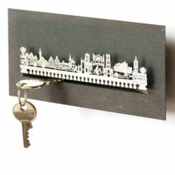 Ghent Skyline Key Rack - Stainless Steel Souvenir Holder
