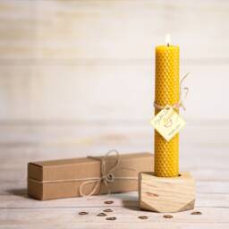 Natural Beeswax Pillar Candle, Beeswax Candle, Honey Candle Gift, Home Decor Candles, Wedding Decorations Candles - thumbnail 1