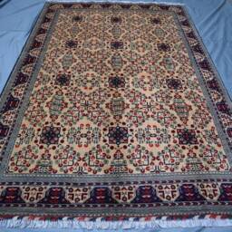 Yellow Bukhara Rug, 7x10 Afghan Fine Quality Hand Knotted Organic Dyes Wool Area Turkmen Tribal Oriental 200x300 cm Large Carpet - thumbnail 2