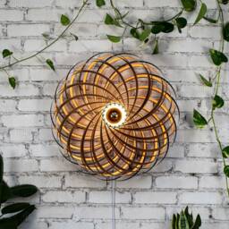 Designer Wall Lamp Made Of Oak Wood. Handmade Wooden From Cologne Studio